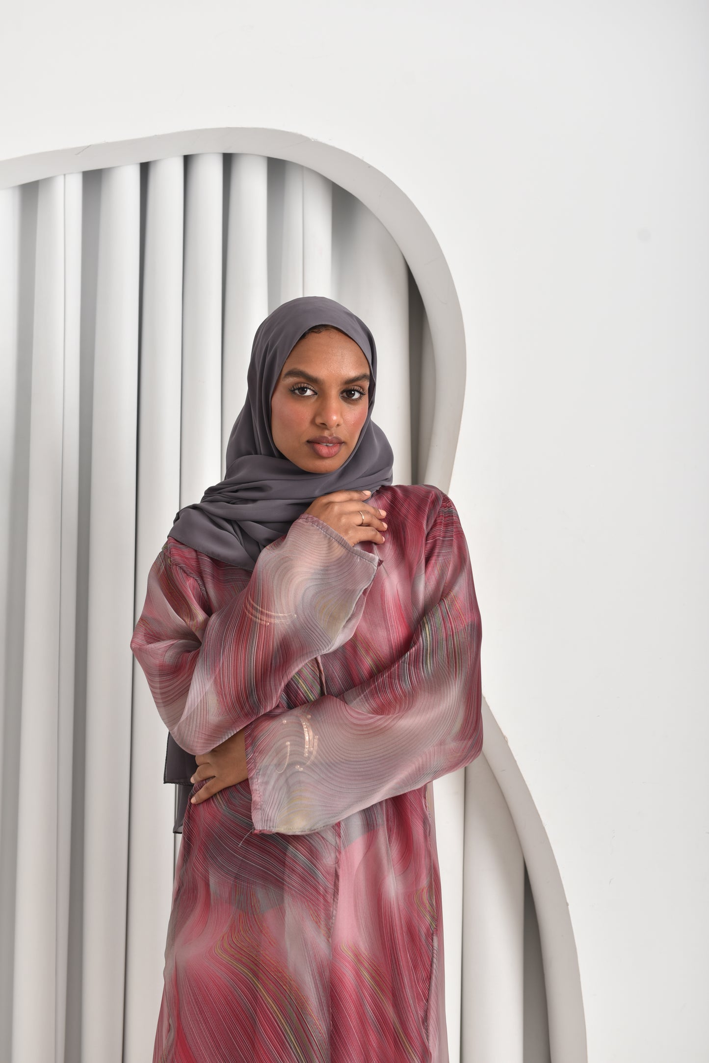 Rose Quartz Dirac Abaya Set