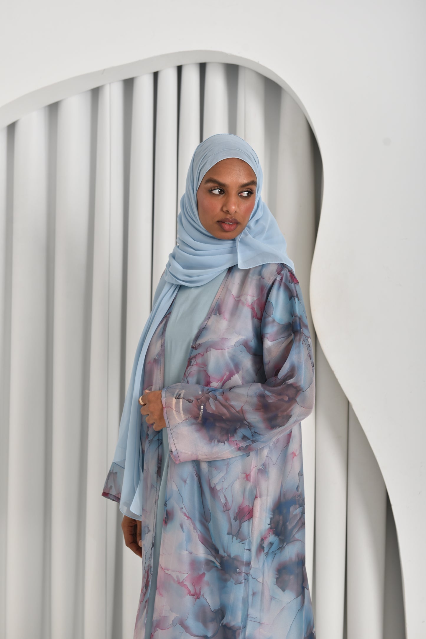 Blue Abaya Set