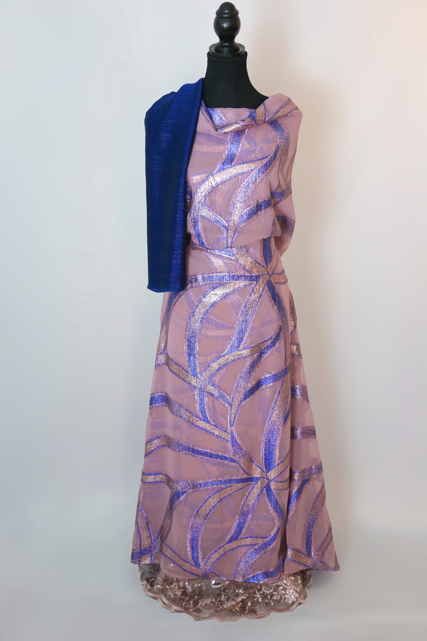 Purple Blue Embroidery