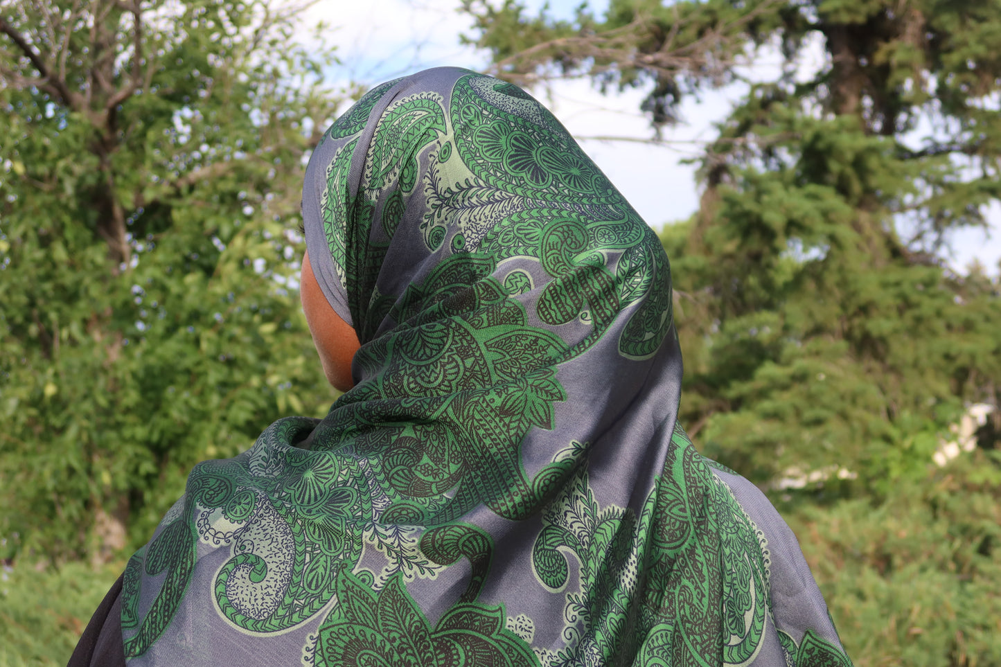 Green Paisley Hijab