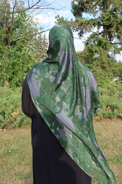 Green Paisley Hijab