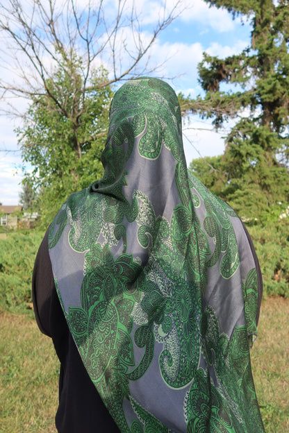 Green Paisley Hijab