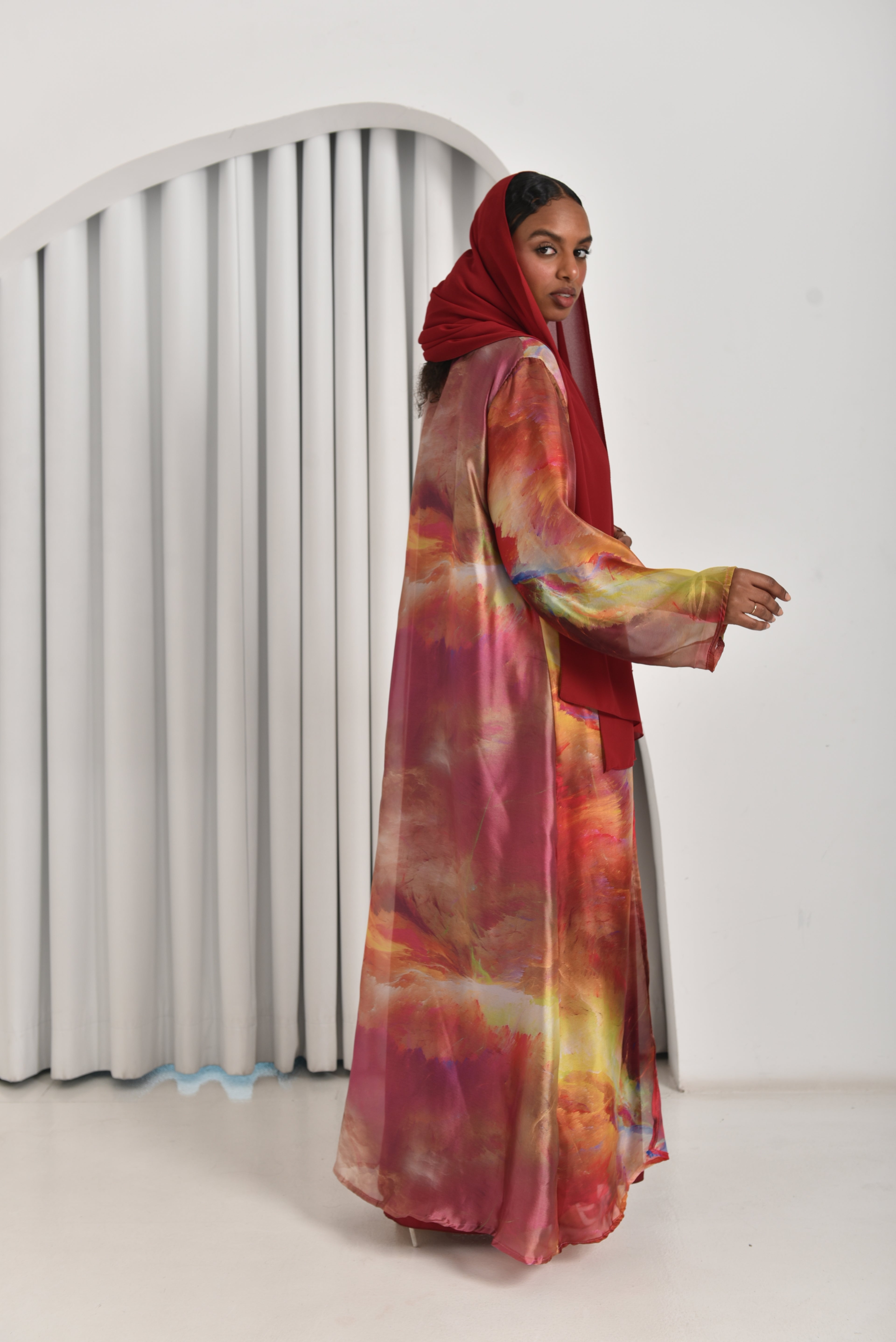Scarlet Dirac Abaya