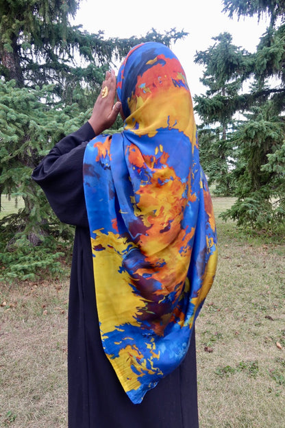 Azure Flame Hijab