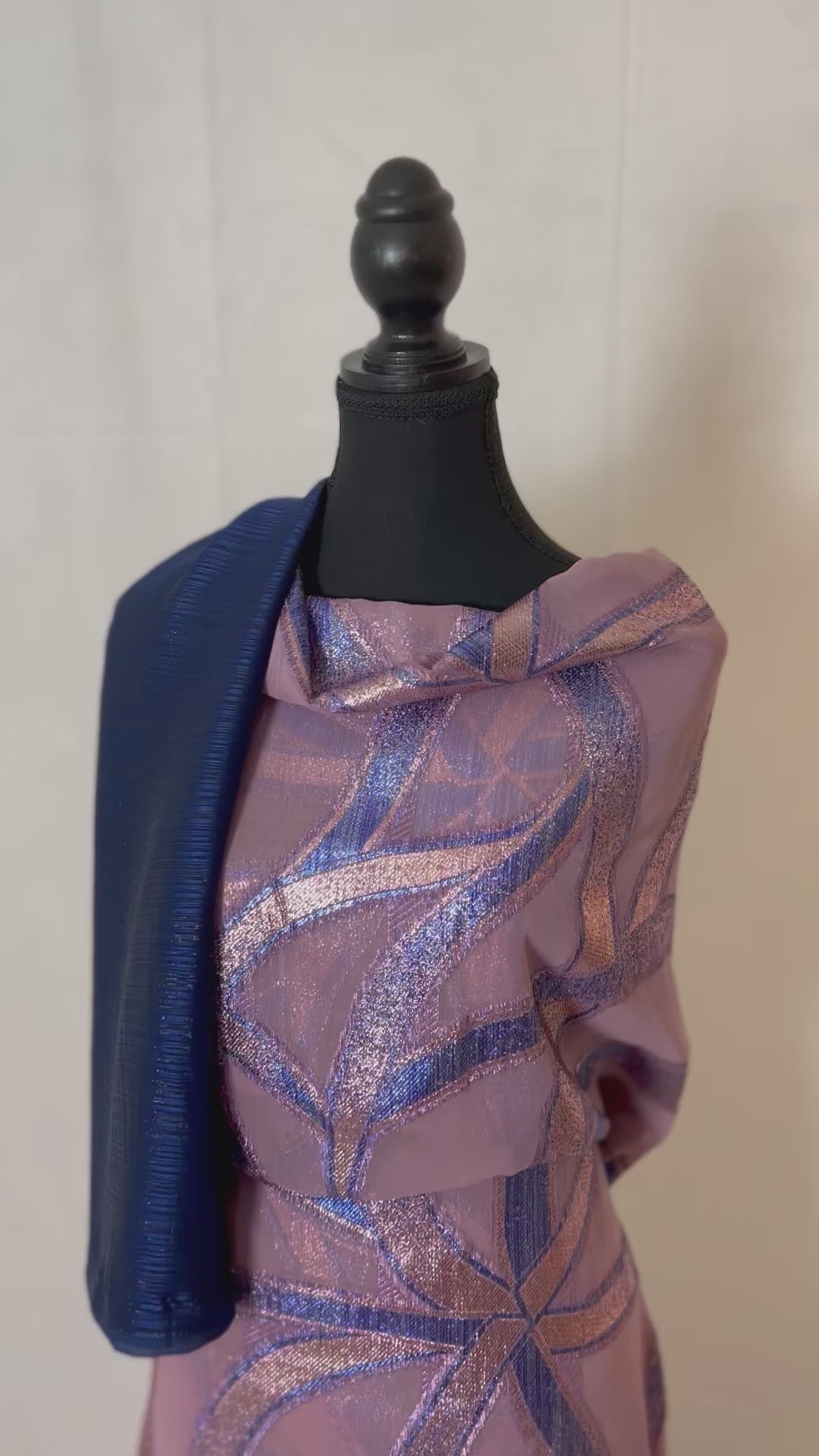Purple Blue Embroidery